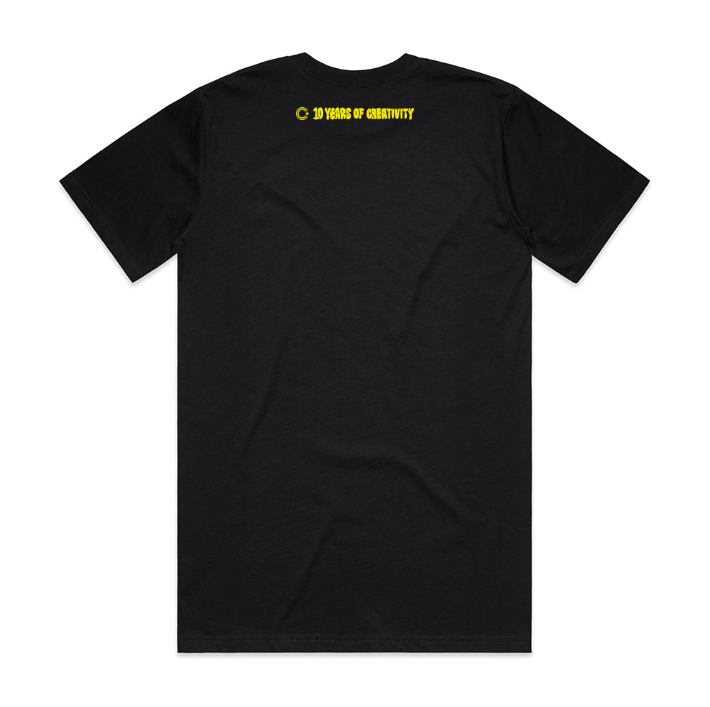 10-Year Anniversary T-Shirt by CatDirty | Black