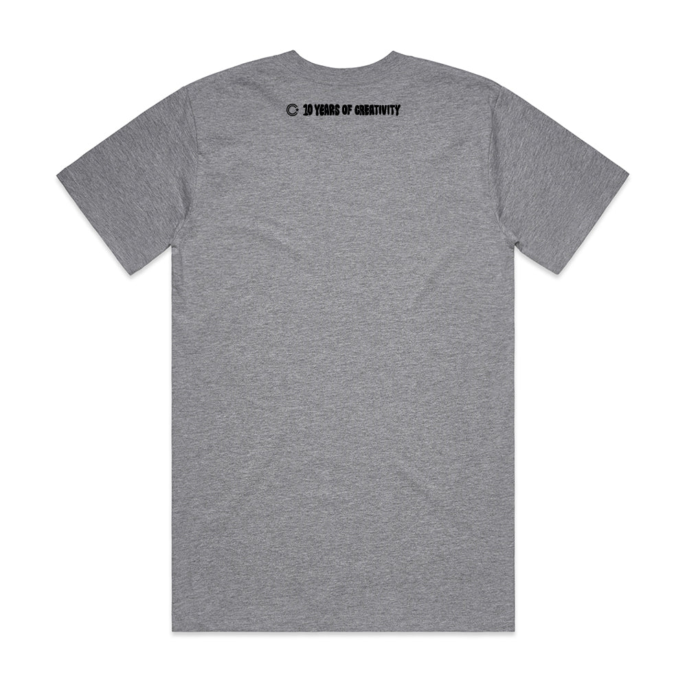 10-Year Anniversary T-Shirt by CatDirty | Grey